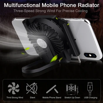 

Mobile Phone Cooler Cooling Fan For IOS Iphone Android Huawei Sumsung Smartphone PUBG Game Holder Cooling Pad