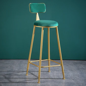 

Modern Minimalist Iron Bar Counter Back Chair Nordic Light Luxury Creative Bar Table And Chair Combination High Stool Dinette
