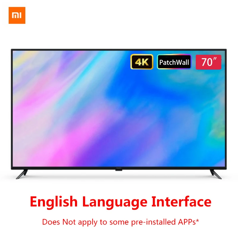 Оригинальный Xiaomi Redmi Smart TV 70 дюймов 4K HDR разрешение 2 ГБ + 16 Гб домашний кинотеатр