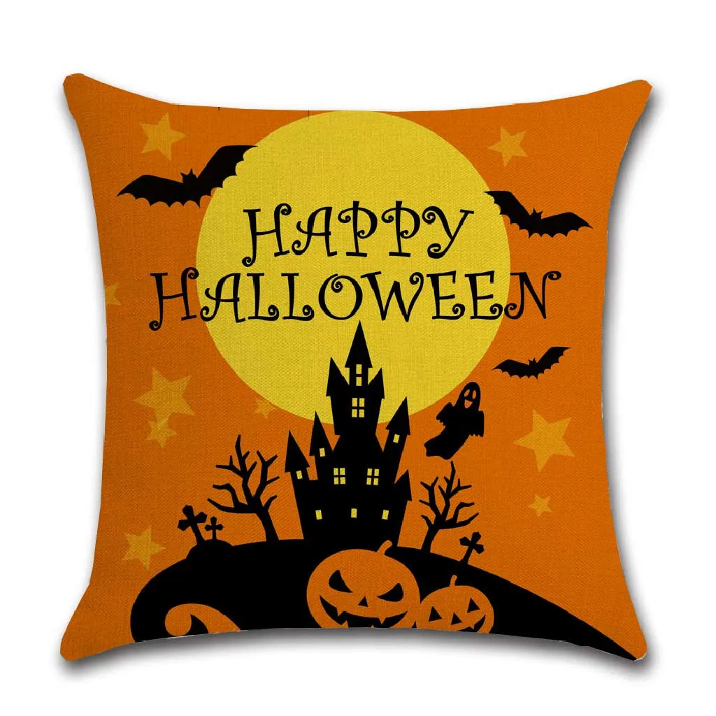 4PCS Halloween Throw Pillow Case Trick or Treat Creative Decorative Pillowcase Halloween Demon Printing Pillow Case kussensloop