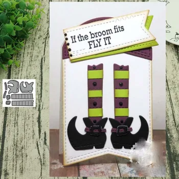 

Halloween boots METAL CUTTING DIES Stencil Scrapbooking Photo Album Card Paper Embossing Craft DIY