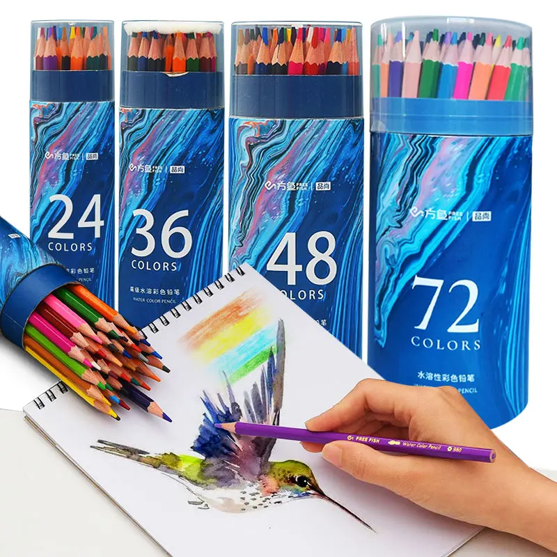 1pcs japan pentel graphgear1000 0 3 0 9mm drafting mechanical pencil pg 1013 1015 1017 1019 student office design artist 12/18/24/36/48/72Pcs Watercolor Pencils Hexagon Wooden Handle Colored Pencil Set For Artist Painting Drawing Sketch Art Design