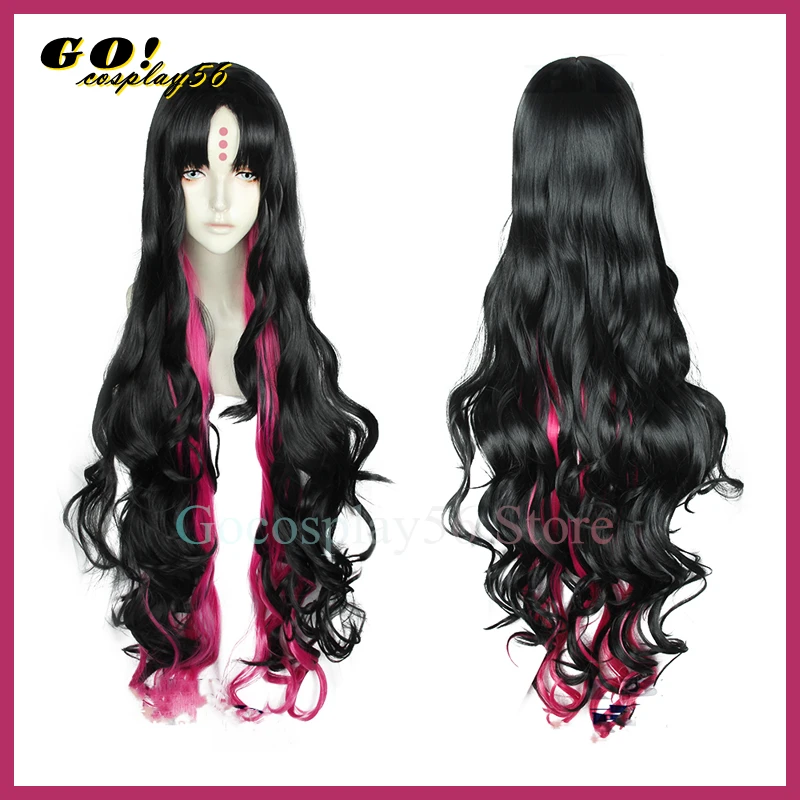 Fgo Sessyoin Kiara Cosplay Wig 100cm Long Black Pink Curly Hair Fate Grand Order Extra Ccc Sesshouin Alterego Costume Accessories Aliexpress