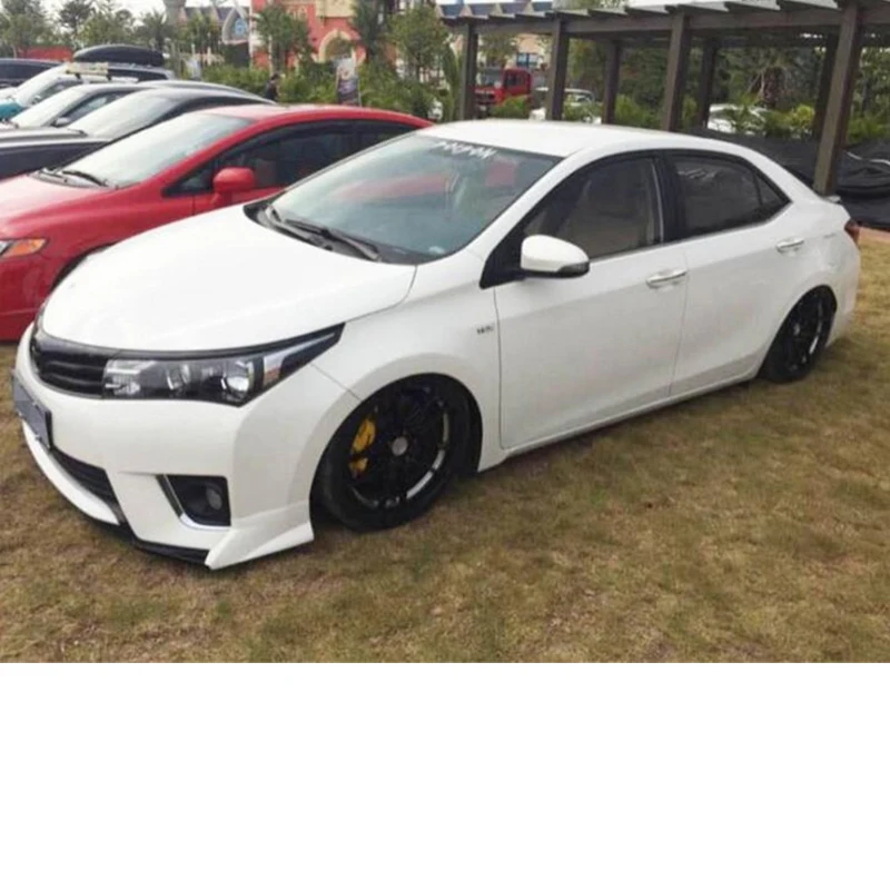 Для автомобиля Toyota Corolla передний бампер сплиттер губы пара бампер диффузор протектор внешний вид 15 16 комплект кузова передний спойлер