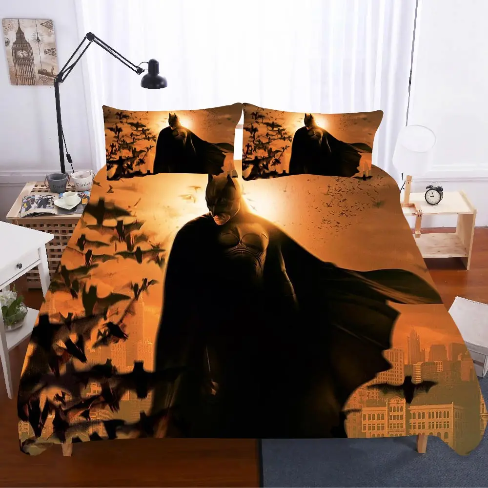 Домашнее текстильное Постельное белье Бэтмен Ropa De Cama подарок сабаны 3d король размер спальный набор с Одеялом Постельные принадлежности