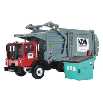 

1:24 22 X 6 X 9cm Garbage Collection Truck Sanitation Cleaning Car Alloy Transport Engineering Vehicle Model Kits For Over 8