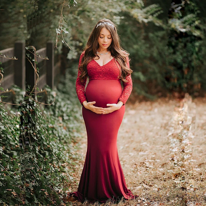 Mermaid Sexy Lace Maternity Dresses ...