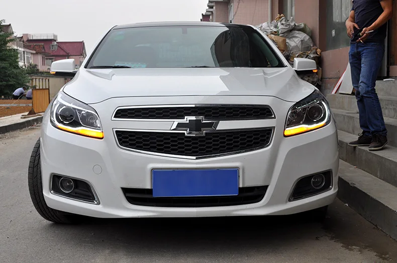 Автомобильный Стайлинг Головной фонарь чехол для Chevrolet фара Malibu s светодиодный фара Malibu DRL Объектив Двойной Луч Биксенон HID аксессуары