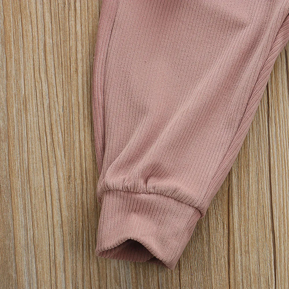 Комплект одежды из 2 предметов для маленьких девочек: Вельветовая рубашка+ штаны-леггинсы