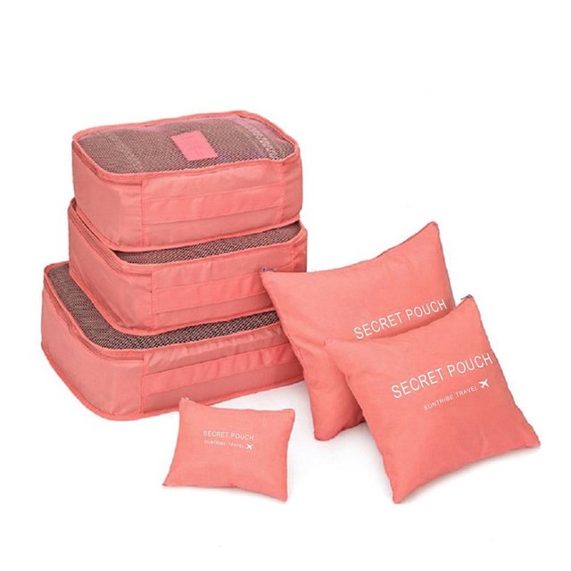 Pcs/set Nylon Packing Cubes Set Travel Bag Organizer Large Capacity Travel Bags Hand Luggage Clothing Sorting Bolsa De Viaje