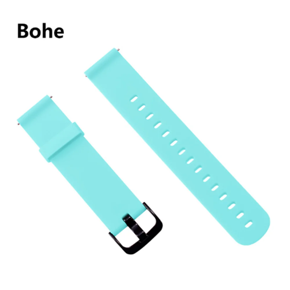 Силиконовый ремешок для часов Xiaomi Huami Amazfit Bip Little Band 20 мм ремешок для Amazfit Beep браслет на запястье samsung gear S2 S4 - Цвет: Bohe