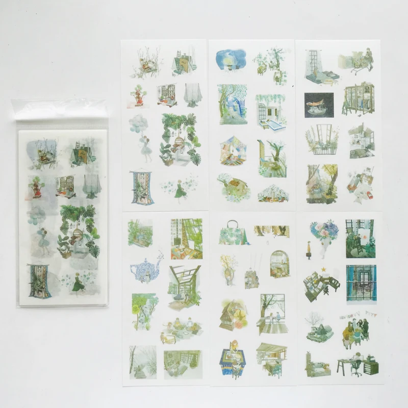 

6 Sheets /Pack Cute The Wizard OF OZ Sticker Adhesive Craft Stick Label Notebook Computer Phone DIY Decor Kids Gift Stationery