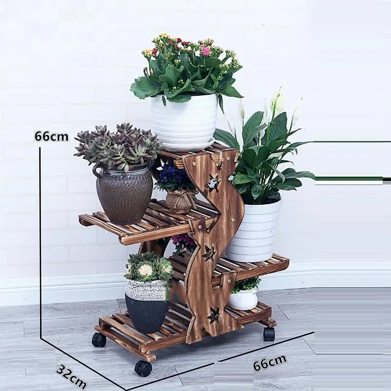 Para садовые полки Escalera Decorativa Madera для Варанды Suporte Flores, напольная подставка для цветов, полка для растений - Цвет: Version C