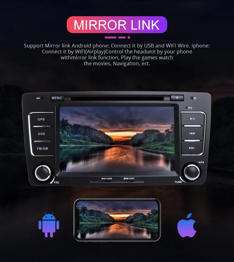 Clearance Besina 8 Inch Android 9.0 Car DVD Player For Skoda Octavia 2012 2013 A 5 A5 Yeti Fabia GPS Radio 4G+32G Multimedia Octa Cores 7