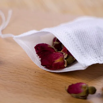 

100Pcs/Lot Teabags 5.5 x 7CM Empty Scented Tea Bags With String Heal Seal Filter Paper for Herb Loose Tea Bolsas de te