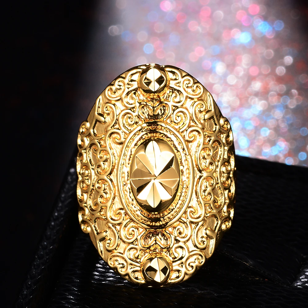 Wando Jewelry Gold Color Islam Ring for Unisex Charm Party African/Ethiopian/ Arab Items Islamic ornaments | Украшения и