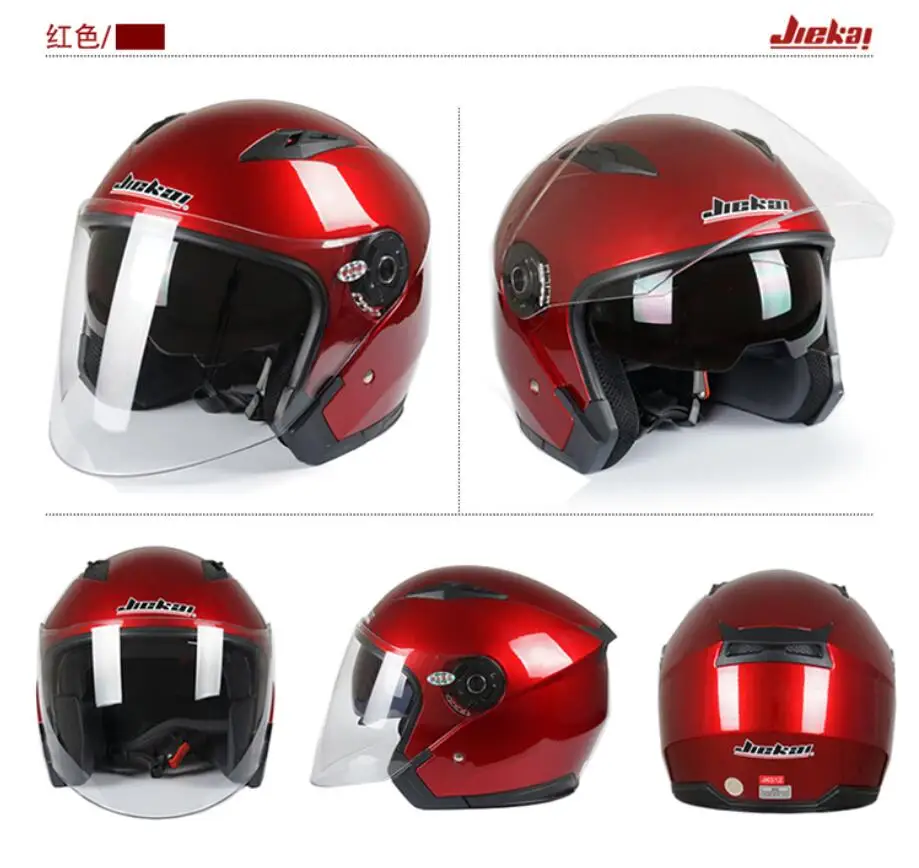 Шлем moto rcycle с открытым лицом capacete para moto cicleta cascos para гоночный мотоцикл JIEKAI винтажные шлемы с двойным объективом