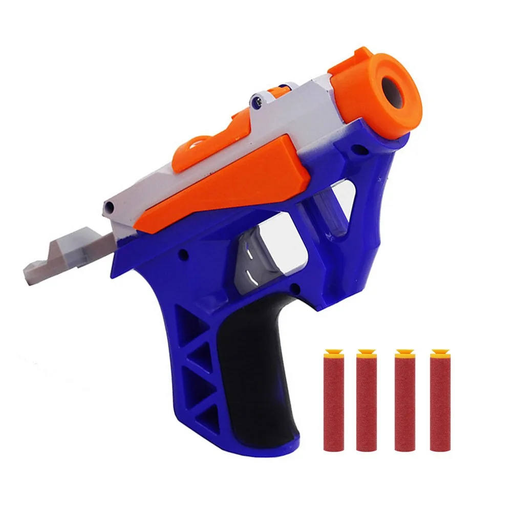 Toy Gun with 4 Soft Bullets Gun Suit for Nerf Bullets long Range Toy Pistol Dart Blaster Kids Toys Gift