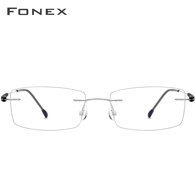 Очки FONEX TR90 из титанового сплава без оправы для мужчин и женщин бескаркасная рецептурная оптика Безвинтовые очки оправа 7020