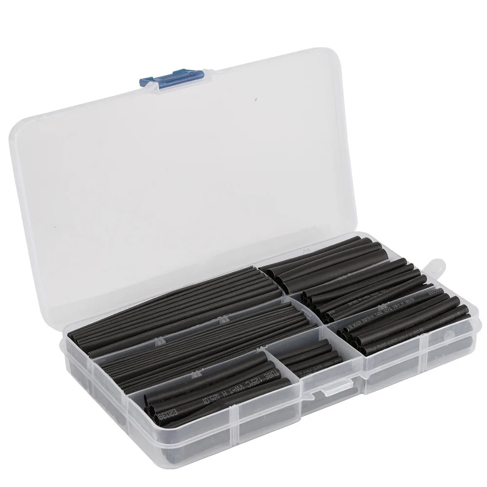 150pcs Black Environmental Protection Inflaming Retarding Heat Shrink Bushing Boxed 150pcs Black Environmental Protection Inflaming Retarding Heat Shrink Bushing Boxed