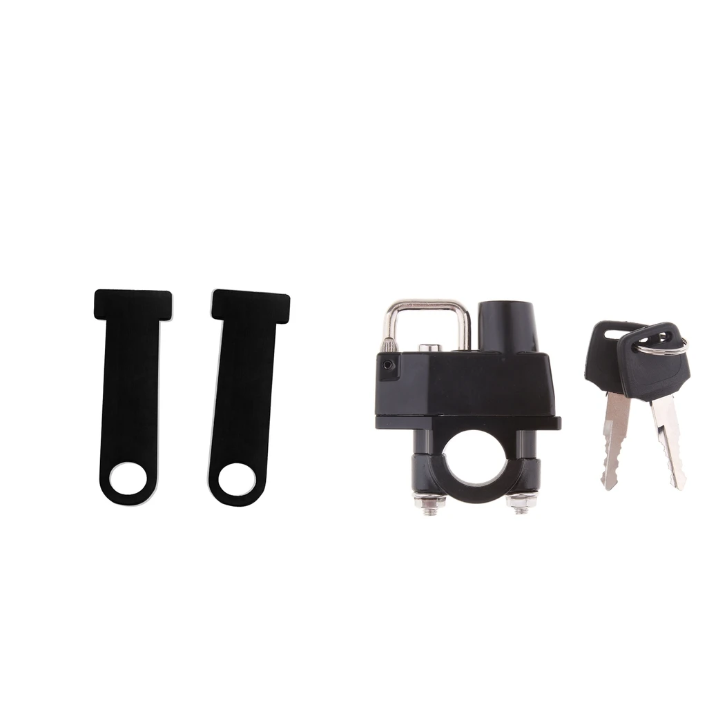 MagiDeal 2 Pieces Helmet Lock Buckle Fastener + 22mm Handlebar Helmet Lock