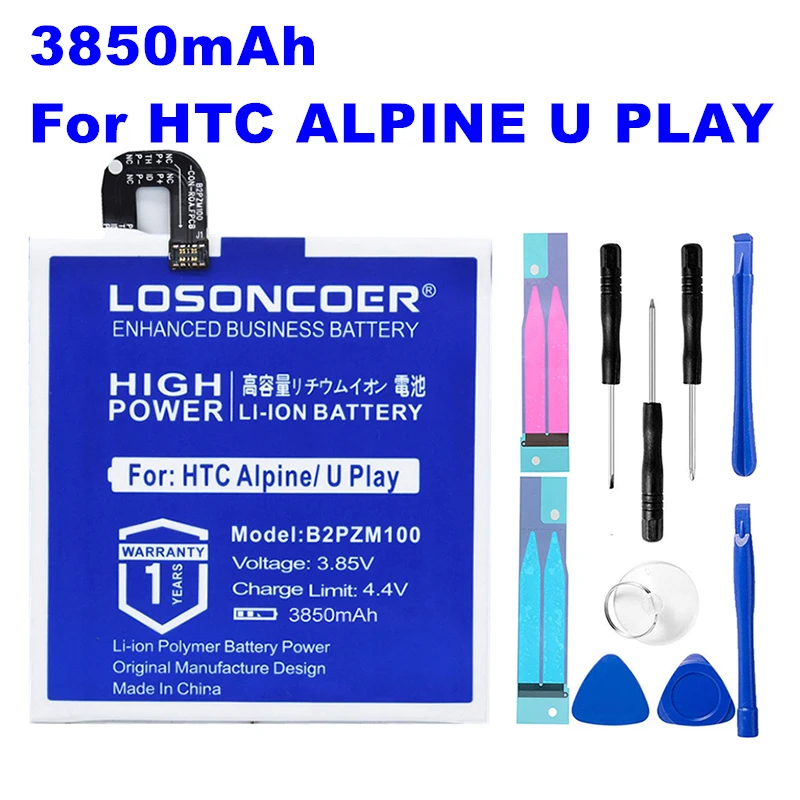 

LOSONCOER B2PZM100 3850mAh Battery for HTC Alpine, U Play, U Play TD-LTE, U Play TD-LTE Dual SIM U-2u 35H00270-00M Batteries