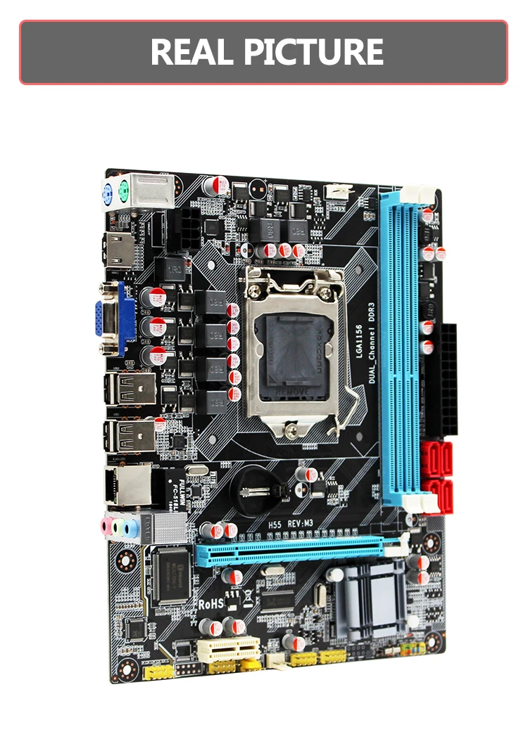 H55 материнская плата новая LGA1156 DDR3 Sup порты Core 2/3 i3/i5/i7 cpu материнская плата PCI-Express usb порты материнская плата для компьютера