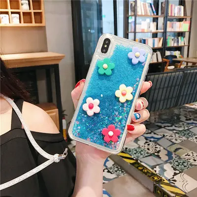 LaMaDiaa для samsung Galaxy S10 S9 S8 Plus S7edge Note9 8 10 чехол роскошный Алмазный цветной цветочный жидкий Блестящий блестящий чехол для телефона