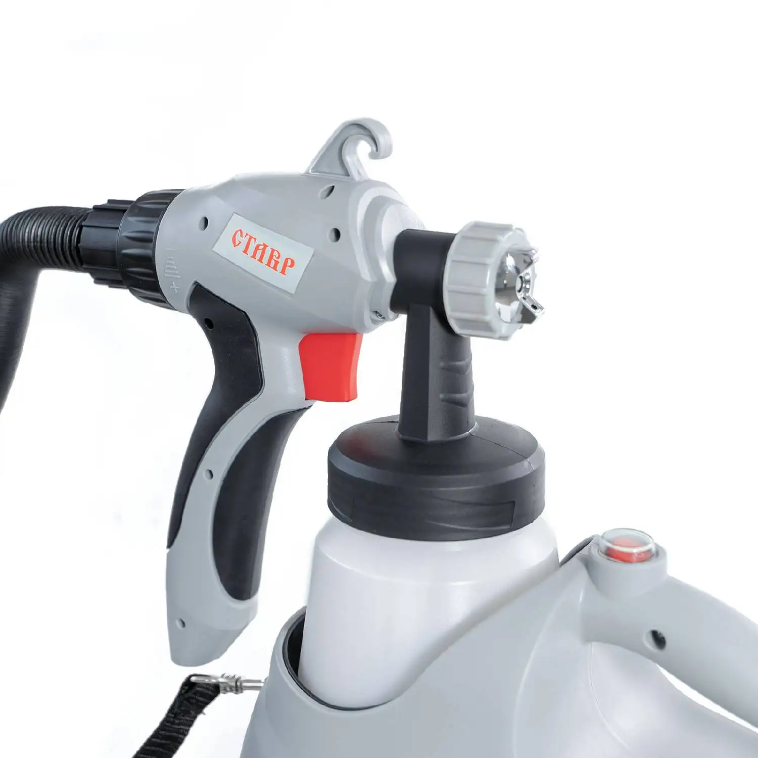 Распылитель электрический Ставр КЭ-800 (Мощность 800 Вт, емкость бачка 800 мл, производительность 400 мл/мин, HVLP-техгология, диаметр сопла 2 мм, длина шланга 1.5 м)