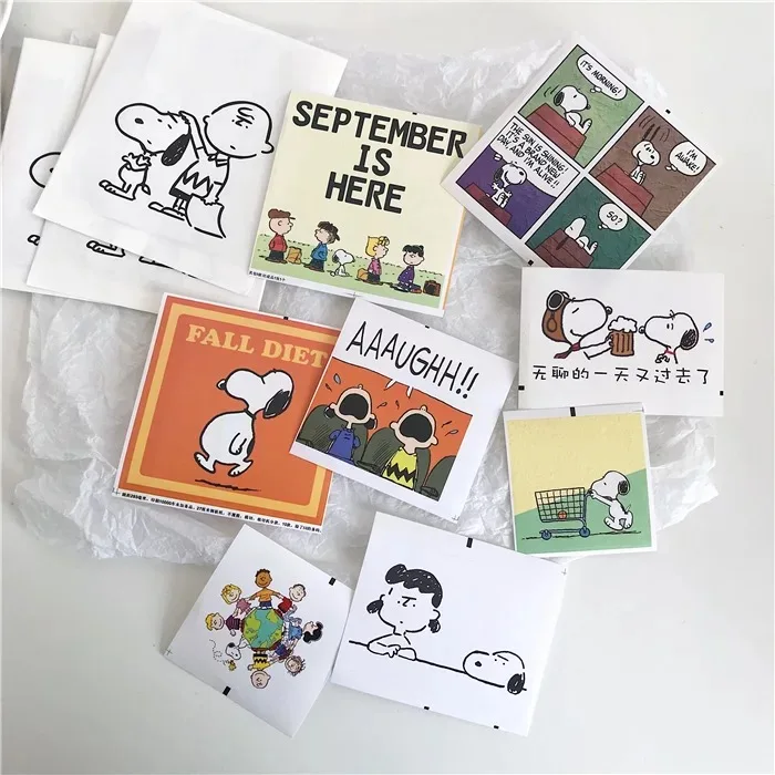 8 шт. Peanuts Rogue Dog Kawaii мультфильм стикер для канцелярских товаров Милая анимация Руководство украшение фото-наклейка для стены девушка наклейка s - Цвет: 01