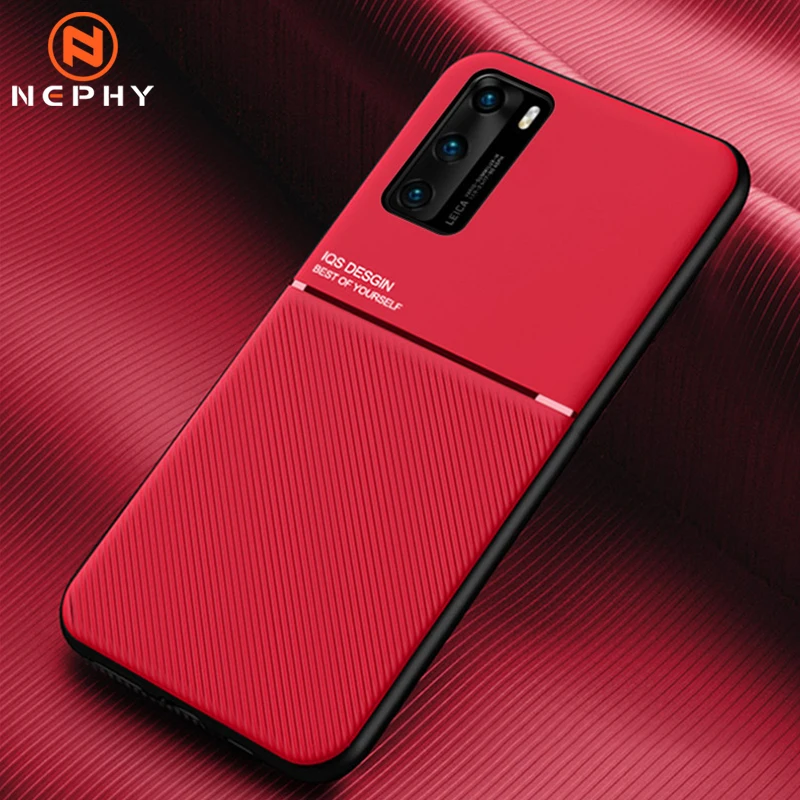 Автомобильный магнитный держатель чехол для Huawei P20 P30 P40 Lite 5G Mate 10 20 20X 30 40 Pro кожа