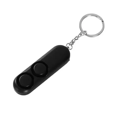 Women Dual Speakers Loud Emergency Safety Alarm Alert Keychain Bag Pendant