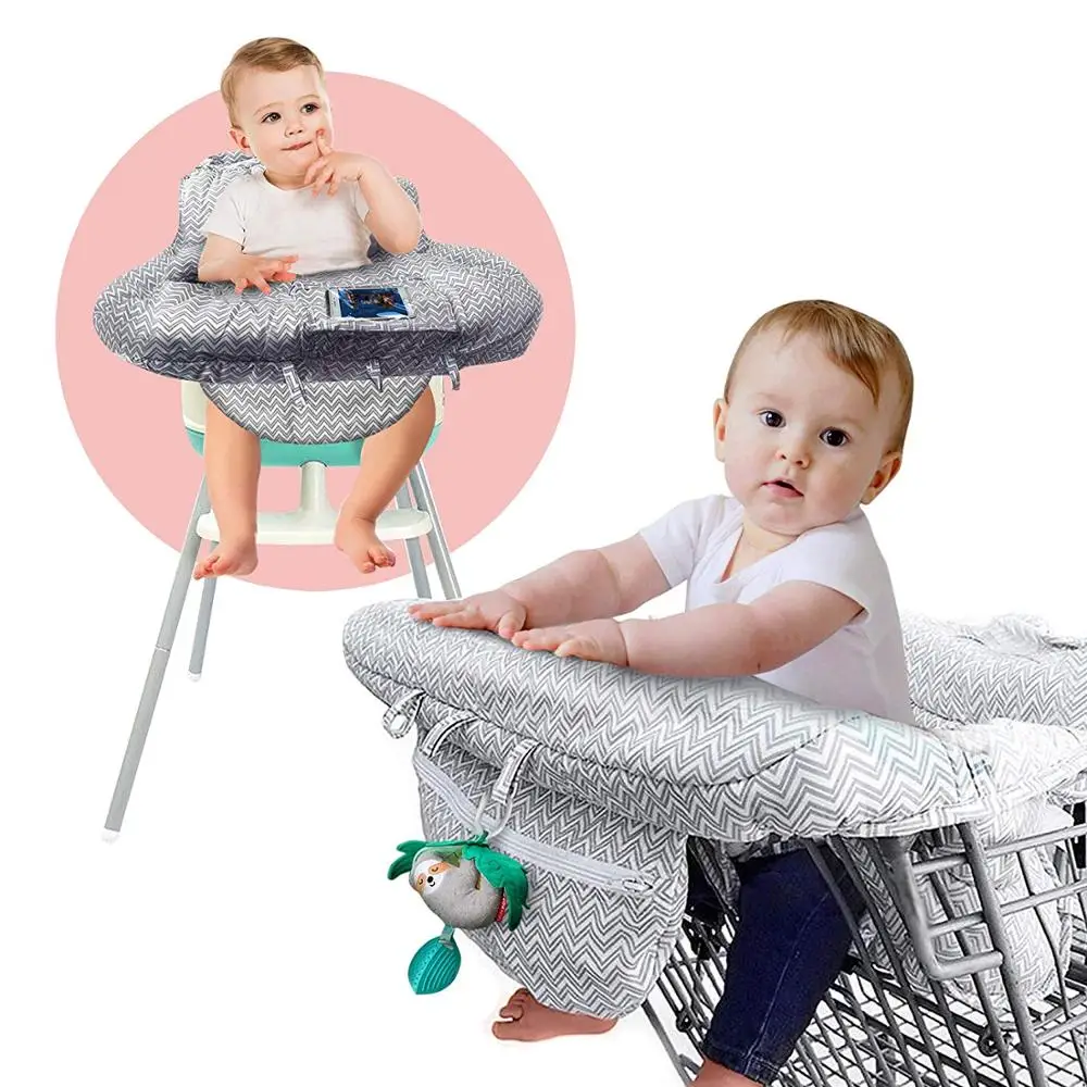 baby stroller accessories diy	 4 Colors Waves 2-in-1 Shopping Cart Cover and Highchair Cover for Baby, Large Size with Sippy Cup Holder, Cell Phone Storage Baby Strollers near me Baby Strollers