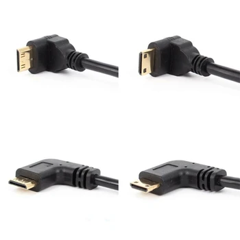 

90 Degree Angled Mini USB HDMI Male To HDMI Female Extension Data Cable 21cm