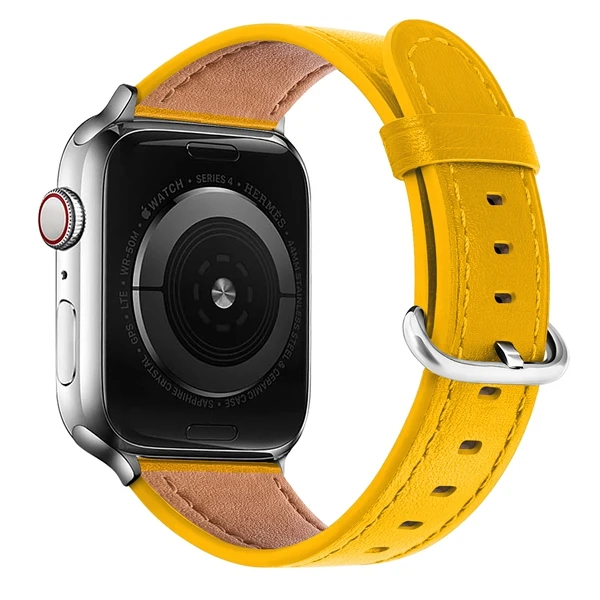 Кожаный ремешок для Apple Watch для iwatch 38 мм 42 мм ремешок 40 мм 44 мм петля серии 5 4 3 2 1