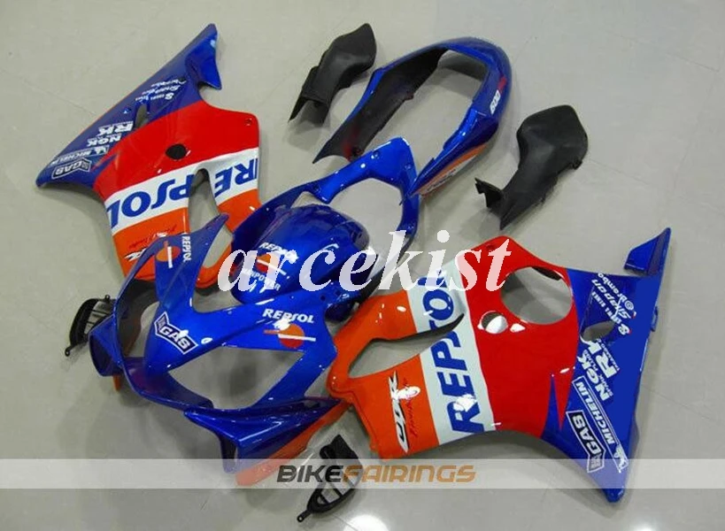 Литьевая Форма ABS Обтекатели комплект Подходит для HONDA CBR 600 F4i FS 04 05 06 07 CBR600 2004 2005 2006 2007 комплект серебряный красный черный - Цвет: blue orange
