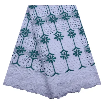 

New African 100%Cotton Lace Fabric Soft Swiss Embroidery Voile Lace Cloth High Quality Nigerian Lace Fabric For Women DressA1774