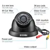 ZOSI 1080P 2MP TVI CVI AHD CVBS 4-in-1 Video Surveillance Outdoor Dome Camera HD Weatherproof Home CCTV Security Camera System 6