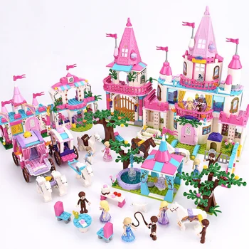 

City Girl Friends Big Garden Castle Model Building Blocks Brick Technic Toys Gifts Toys For Girls