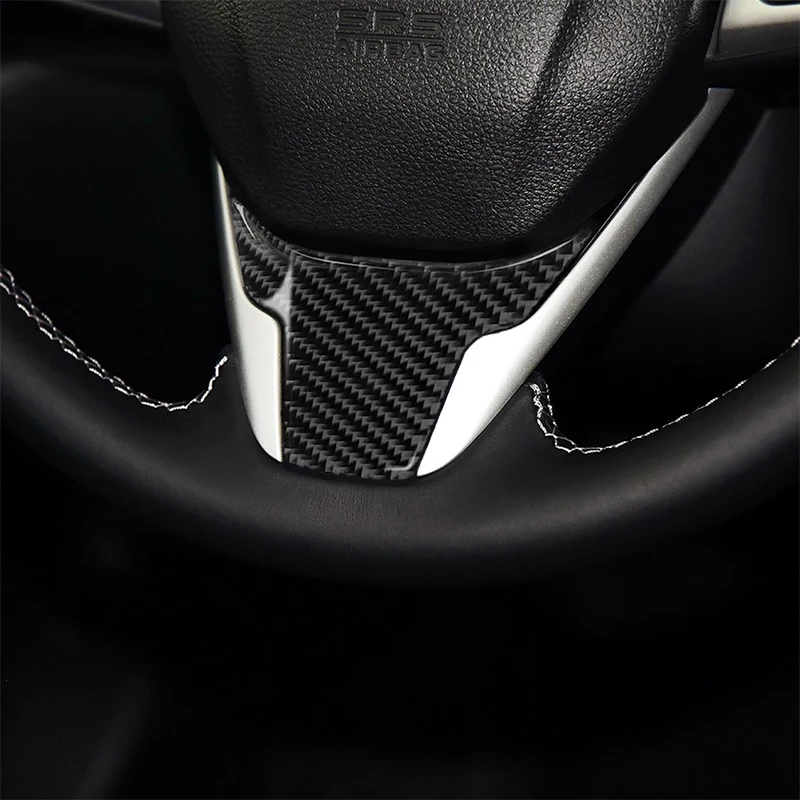 1 шт. для Honda Civic 10th Gen- Автомобильная наклейка из углеродного волокна s внутренняя Накладка для рулевого колеса панель накладка наклейка