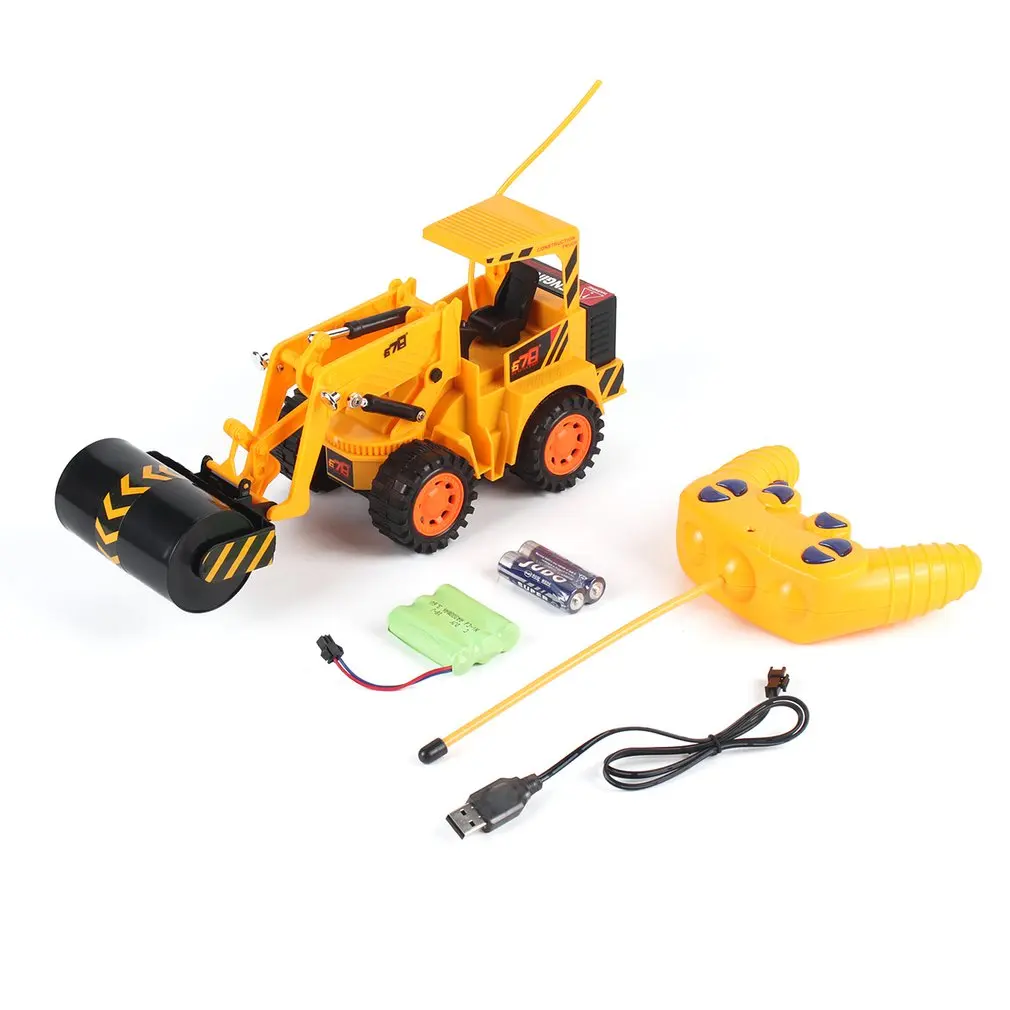 

8027E 5CH Remote Control Stunt RC Construction Excavator Simulation Tractors Electric Engineering Vehicles Gift Toy for Kids