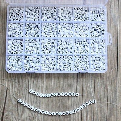 Round-1200pcs 1620 шт Круглые акриловые бусины с изображением букв набор для детей материал для ожерелья, браслета из бисера материал Пластиковые бусины с буквами коробки - Цвет: Round-1200pcs
