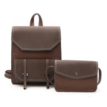 

Classic Vintage Backpack Set of 2 College High School Girls Bookbags+Shoulder Bags Casual Shopping Pack Durable Lightweight