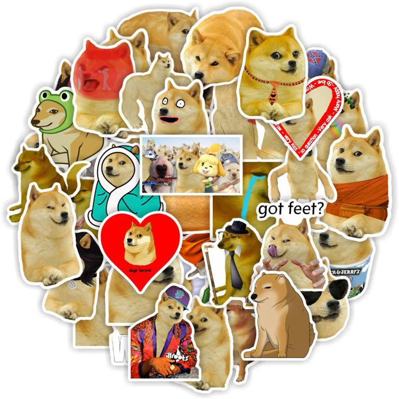 10/30/50 stücke Nette Lustige Tier Hund Meme Cartoon Aufkleber Decals DIY  Skateboard Laptop Telefon