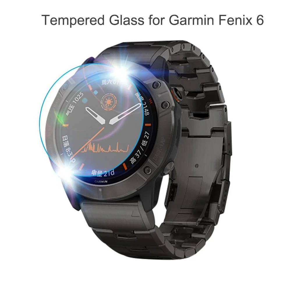 

Screen Protector Film For Garmin fenix 6X Pro Tempered Glass 9H 2.5D Premium Cover For Garmin Fenix 6S 6Pro 5 5S Plus SmartWatch