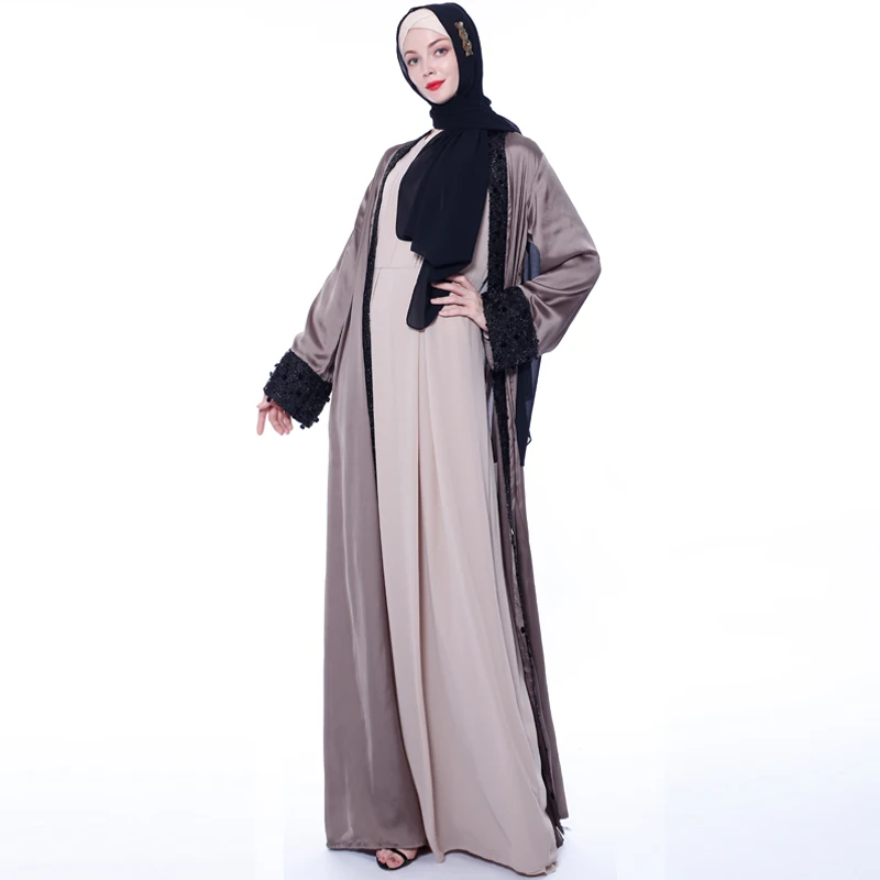 Sequin abaya турецкое кимоно Дубай Кафтан мусульманский хиджаб платье Абая для женщин Кафтан мусульманская одежда халат Femme молитва одежда
