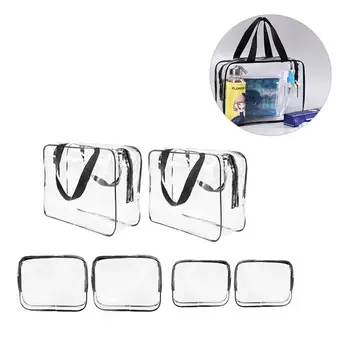

6Pcs Waterproof Transparent Travel Organizer Bag Cosmetic Bag Hanging Travel Makeup Bags Washing Toiletry Kits Storage Bags