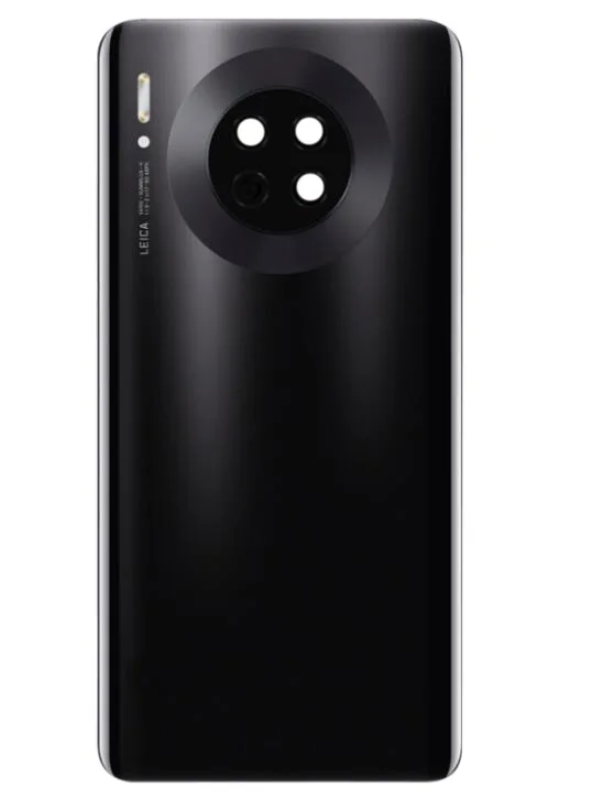 Задняя стеклянная панель для huawei mate 30 mate 30 Крышка для батареи Задняя Дверь Корпус чехол окно для huawei mate 30 батарея задняя крышка - Цвет: Black With Lens