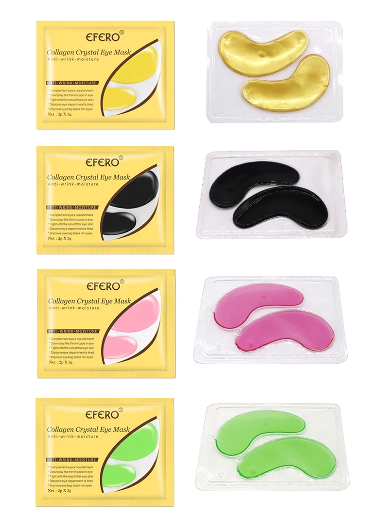 EFERO Collagen Eye Mask Eye Patches Under Eyes Pad Dark Circles Removal Anti Aging Moisturizing Eye Masks Gel Sleep Patches