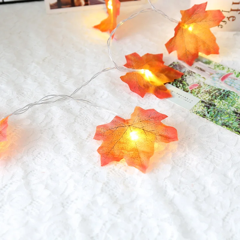 

Indoor Outdoor LED Maple Leaf Lighting Chain Restaurant Bedroom Decoration Wedding Decorative LED Maple Leaf Lighting Chain